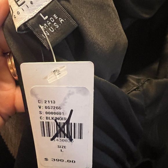 NWT Delfi Collective Solie Pleated One-Shoulder Cutout Sheath Gown Black Maxi - Picture 8 of 8